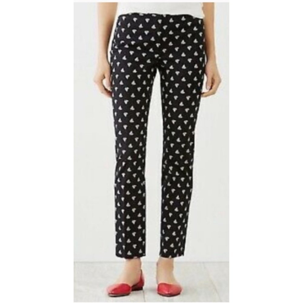 J. Jill Black Pants w/Paisley Pattern Size 10P